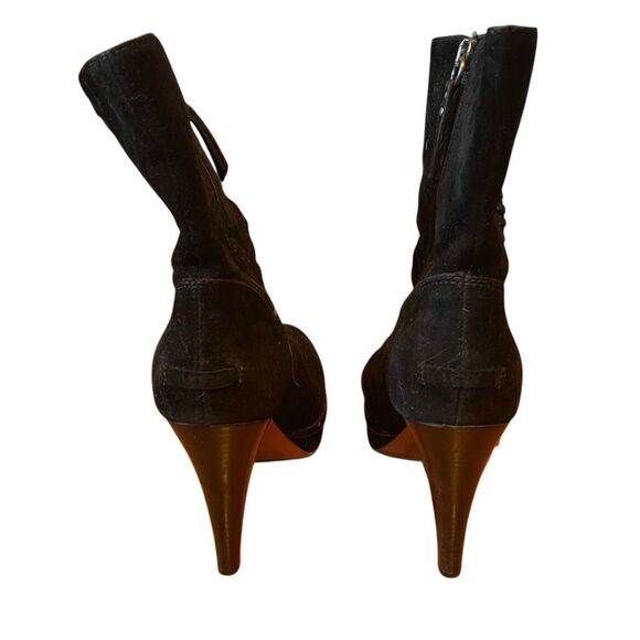 UGG | black leather bianka heeled bootie 8 - Picture 3 of 13